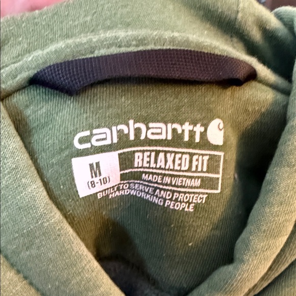 Carhartt Green Hoodie with Logo - Picture 2 of 3